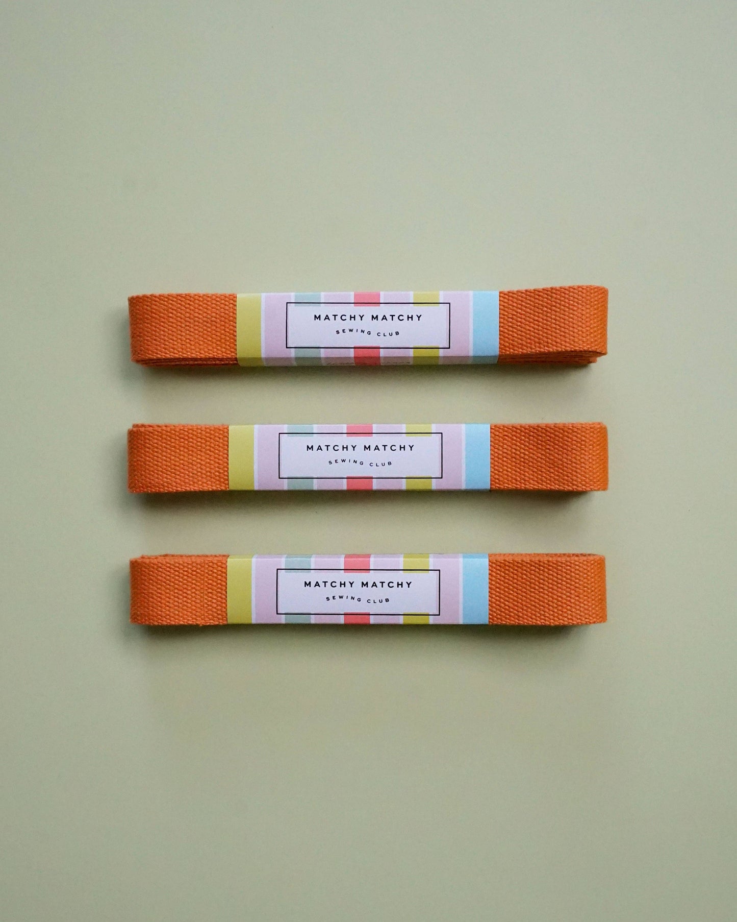 Sewing Notion: Matchy Matchy Sewing Club Orange Webbing 1.25": 3 yards-1 pack