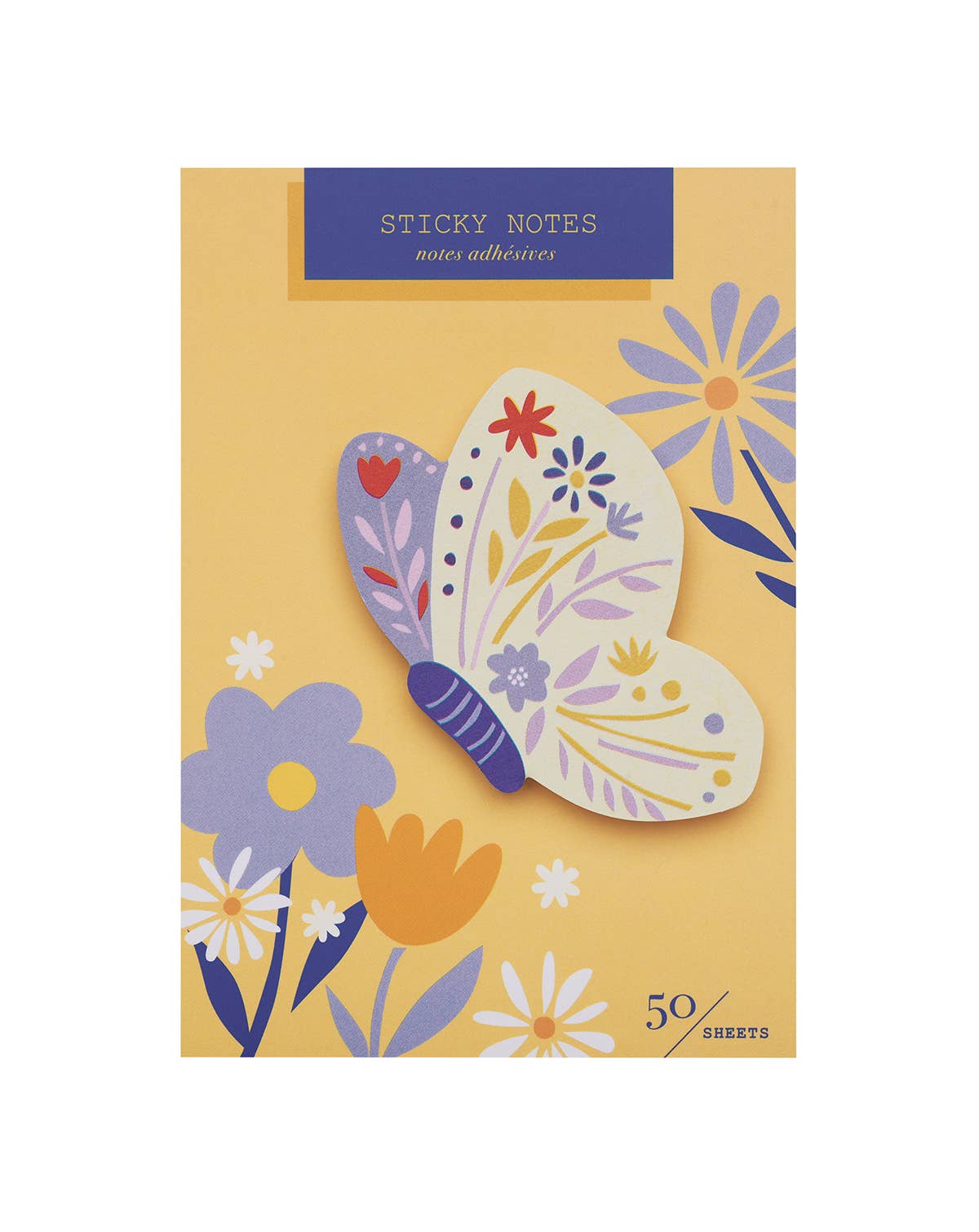 Stationary: Butterfly Die Cut Sticky Notes-1 pack
