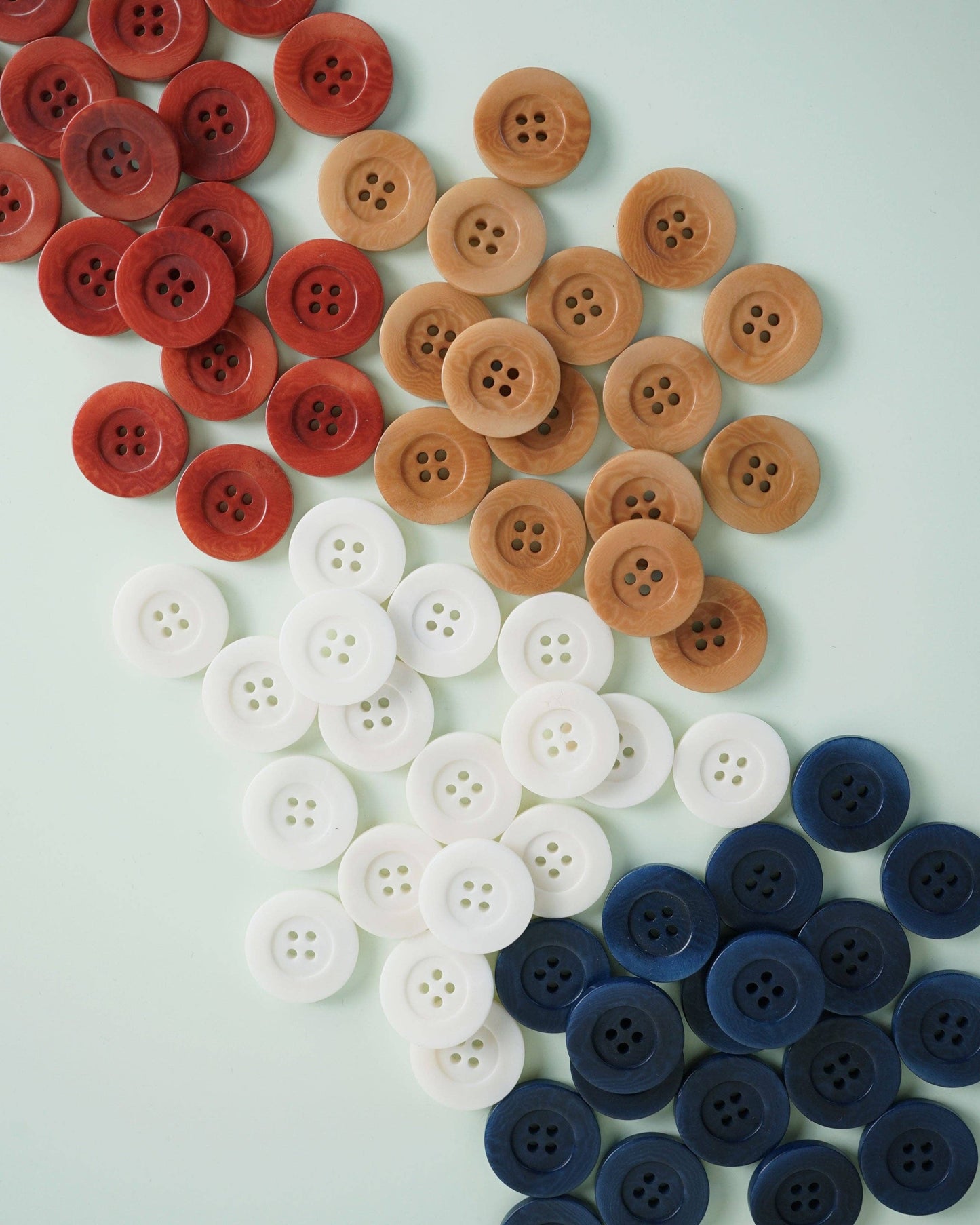 Sewing Notions: Amber 1" Corozo Nut Buttons: Set of 4 in pack by Matchy Matchy Sewing Club- Buttons