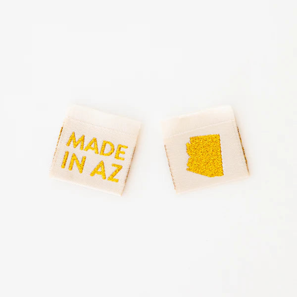 Notions: Sarah Hearts Labels Made in My State Gold Woven Labels: Arizona-1 pack