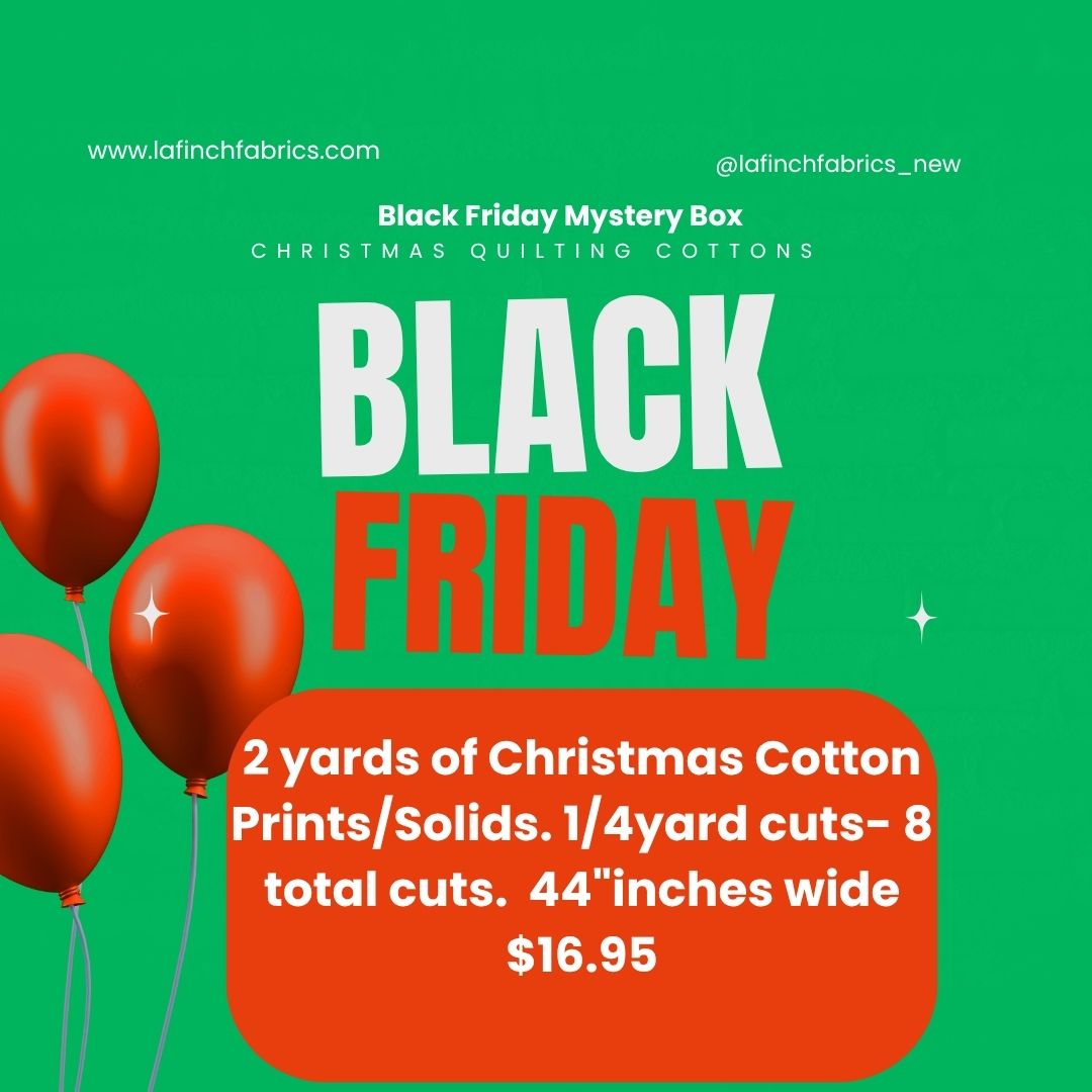 Black Friday Promo: 2 yards of Mystery Quilting Cotton Prints/Solids Holiday Christmas- (1/4yard cuts)