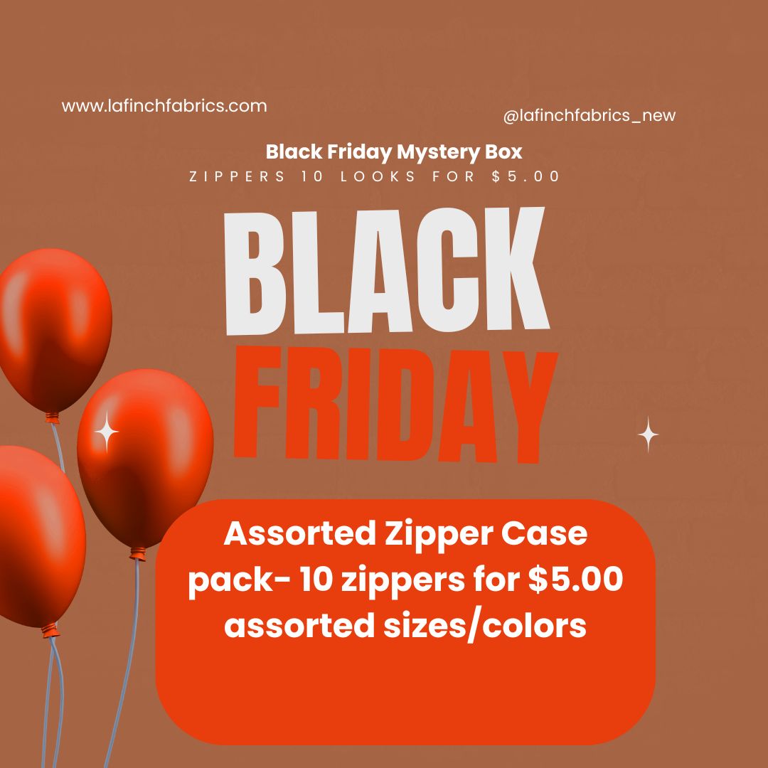 Black Friday Promo Box: 10Assorted Zippers- Mystery Pack