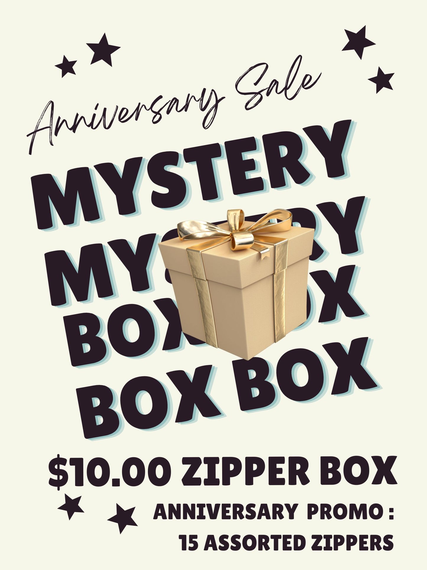 Anniversary Promo Box #1: 15 Assorted Zippers- Mystery Pack