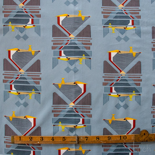 Birch Fabrics: 100% Organic Cotton Poplin Pelican Reflection by Charley Harper 115 GSM- by the half yard
