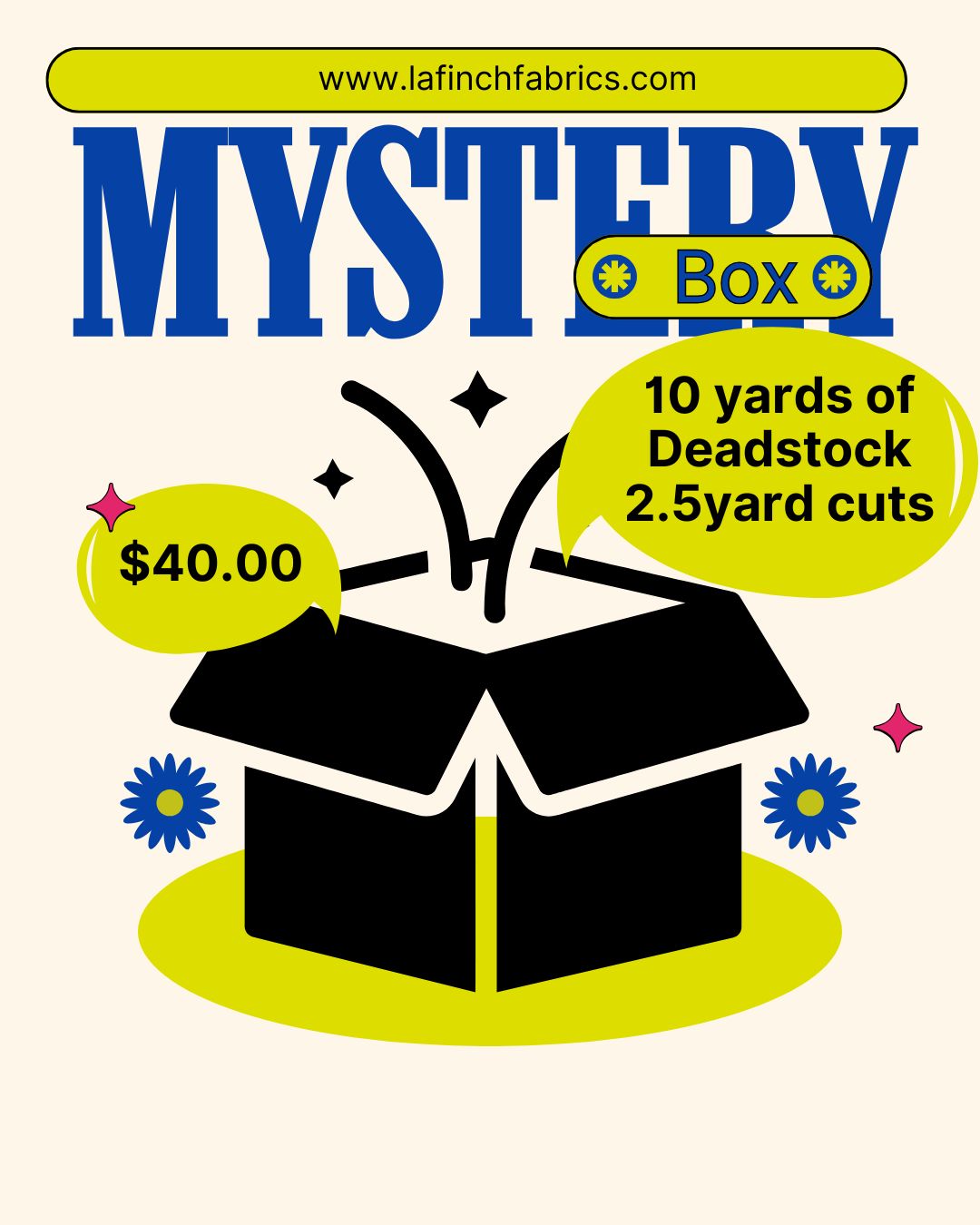 August Mystery Pack: 10 yards of Apparel Fabrics (2.5 yard cuts)- 1 pack