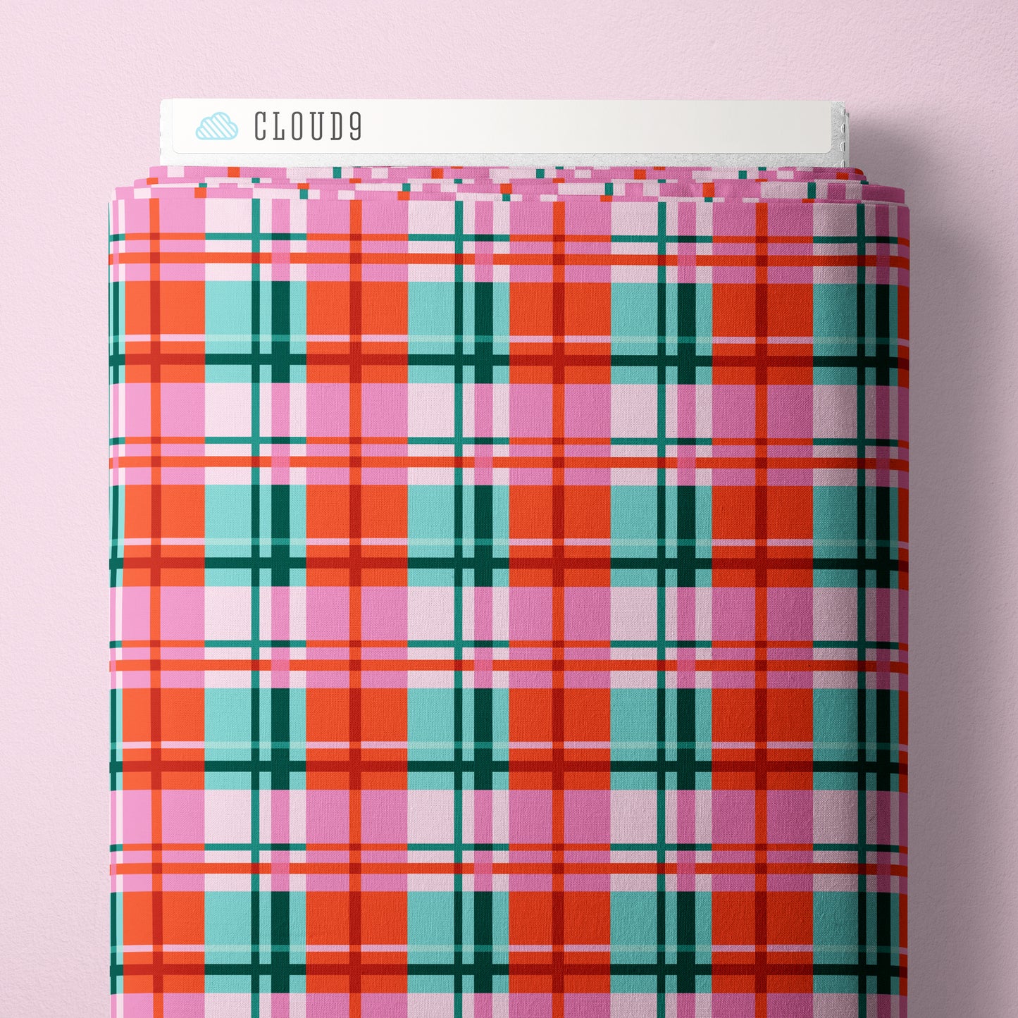 Cloud9 Fabrics: Jolly Tidings Christmas Plaid Multi Color Organic Cotton Woven- by the Half Yard