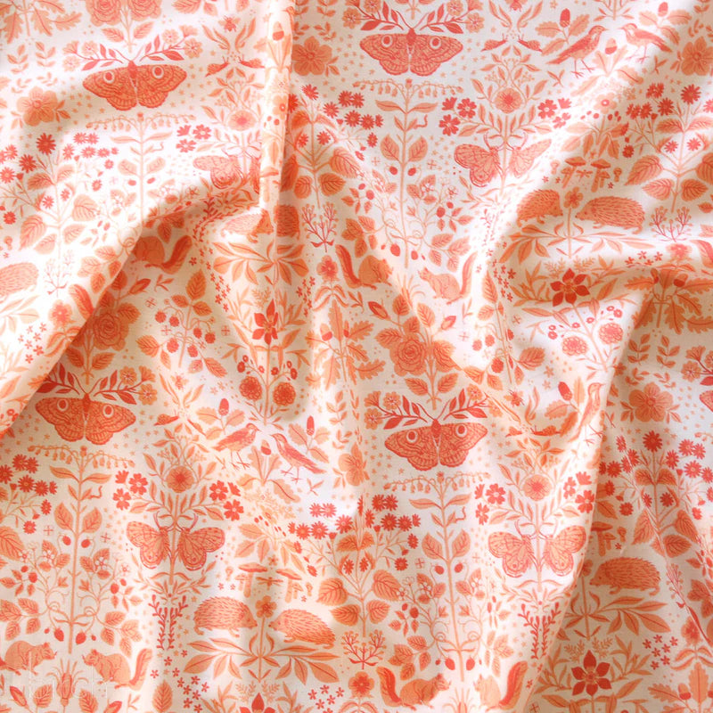 Organic Fabrics Flora and Fauna Nectar Lawn 75GSM by Birch Fabrics- by the half yard