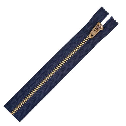 Notions: Brass Jean Zipper 7" F277 13 Coats & Clark#3- 1 Zipper