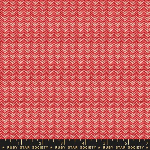 Moda Fabrics: Warp Weft Ruby Star Society Textured Red Soft Cotton Woven by Alexia Abegg -by the half yard