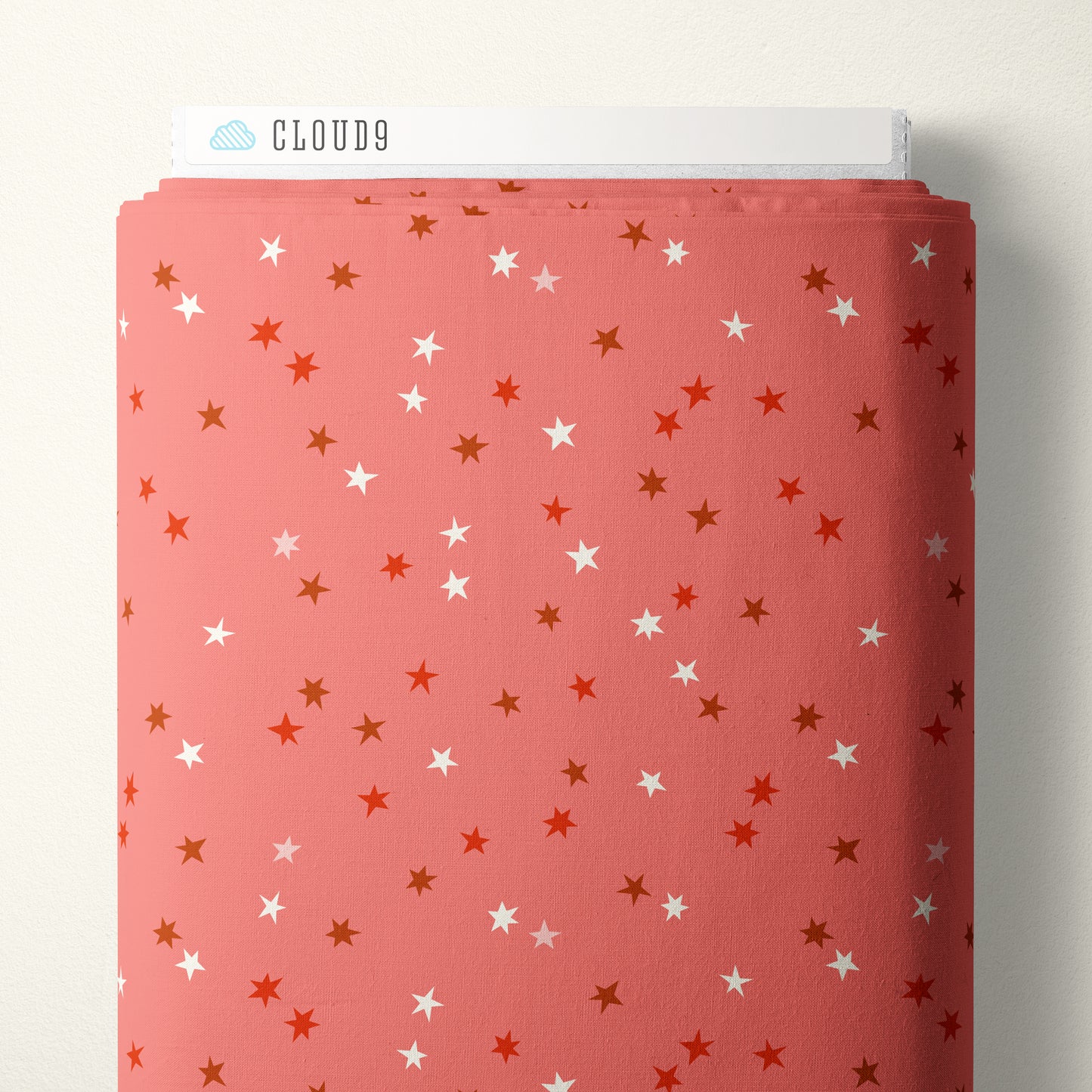 Cloud9 Fabrics:Merry & Mod Holiday Sparkle in Pink 4.8oz Organic Cotton Woven- by the Half Yard