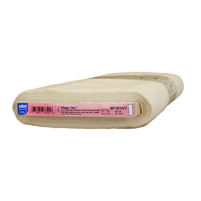 Web Only Sewing Supplies: Interfacing Ivory Shape Flex 101 Pellon Polyester 20"inches wide- by the yard