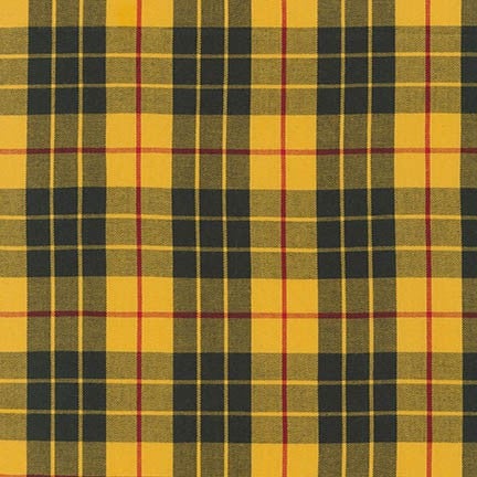 End of Bolt: 1-5/8th yards of Kaufman House of Wales Plaid Yellow Cotton Plaid Woven 3.92oz- Remnant