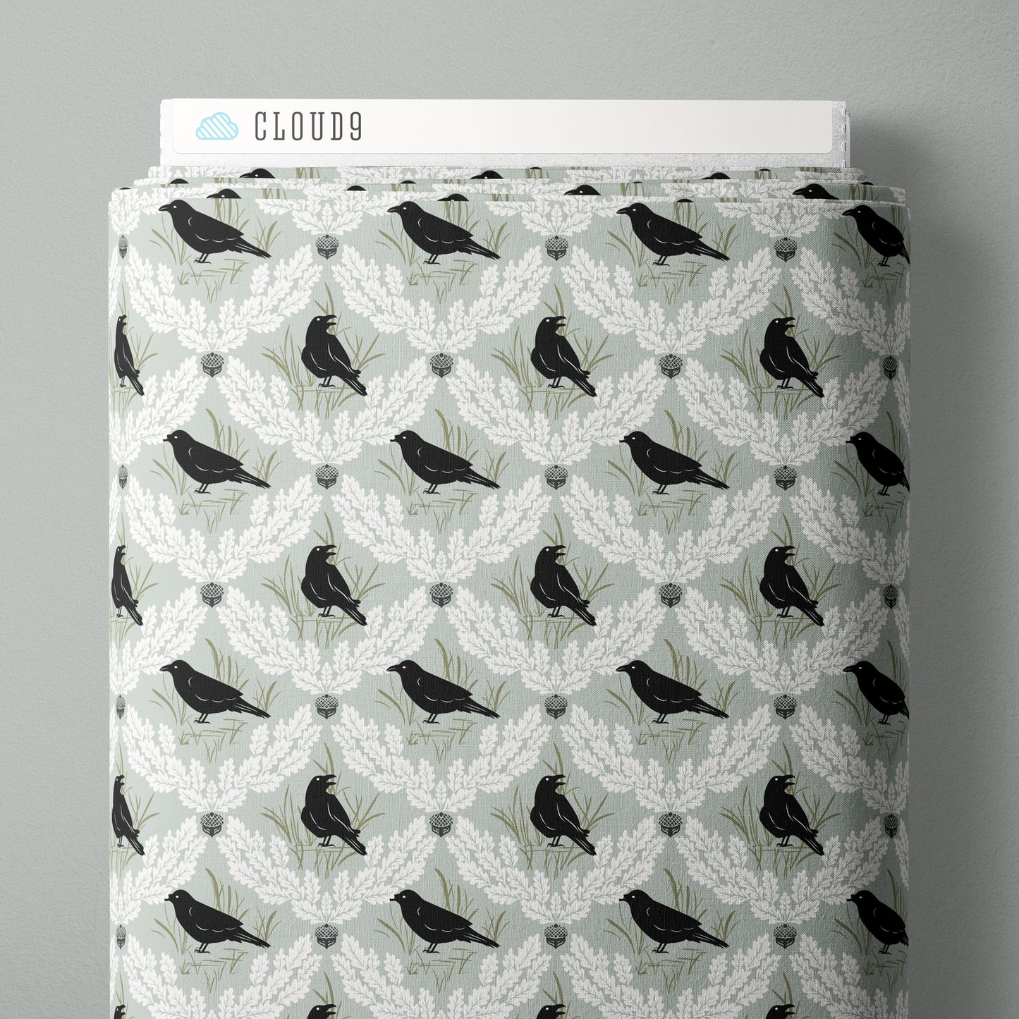 Cloud9 Fabrics: Twilight Reverie Keeping Watch Blackbirds Organic Cotton Woven- by the half yard