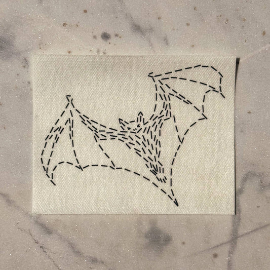 Sashiko and Visible Mending Supplies: Batbat: Stick and Stitch Embellishment Mending Transfer( 4 Looks) -1 Pack