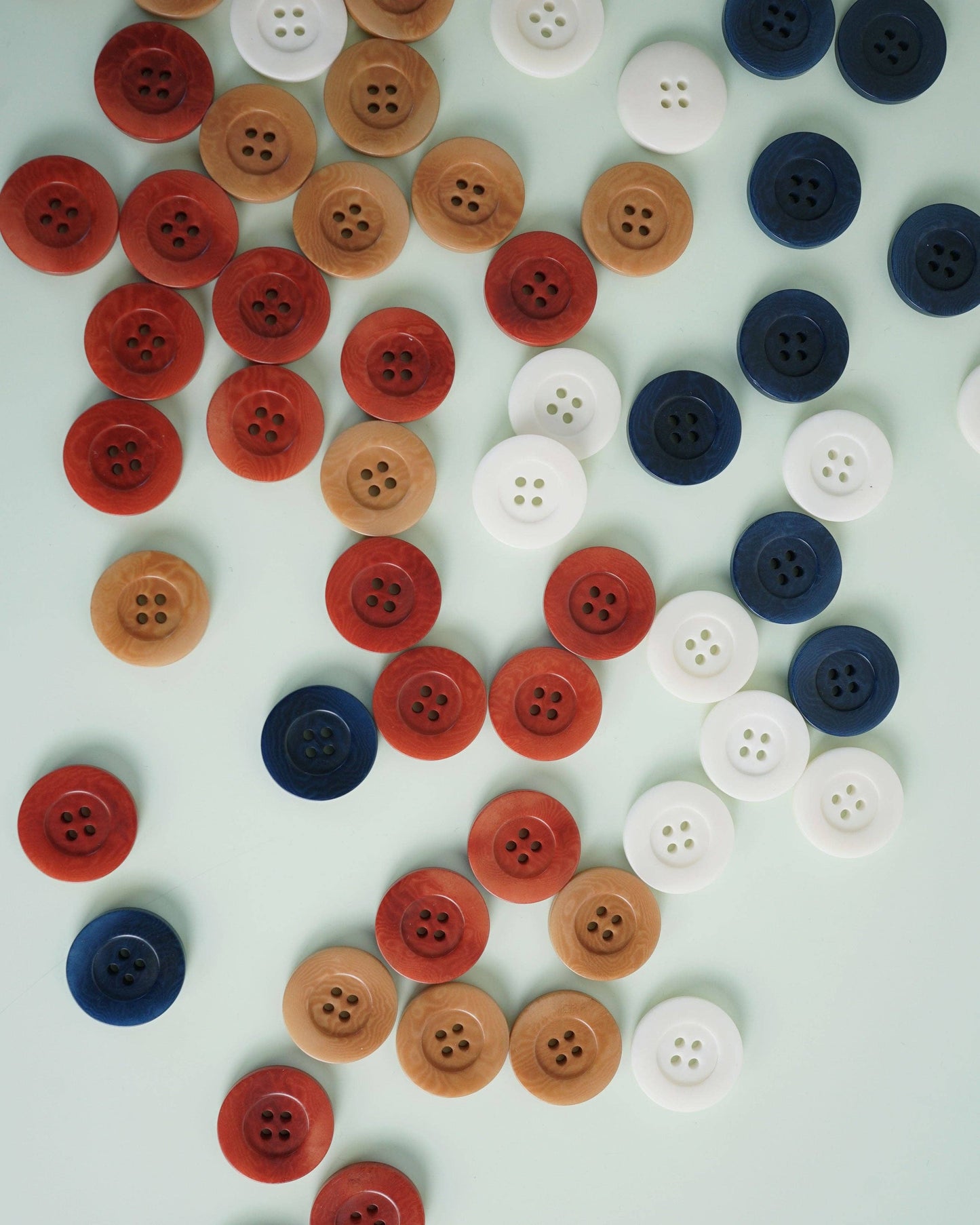 Sewing Notions: Amber 1" Corozo Nut Buttons: Set of 4 in pack by Matchy Matchy Sewing Club- Buttons