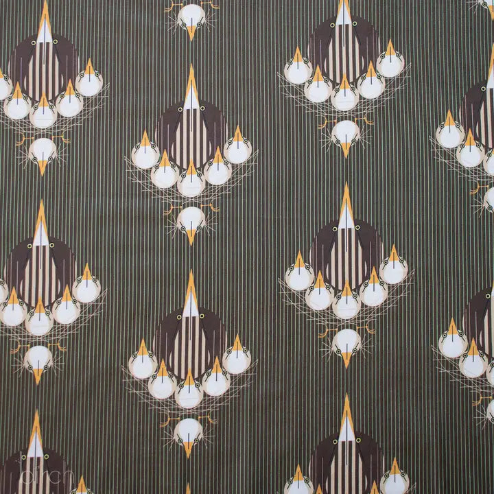 Bird Nesting Volume 3 Charley Harper Fabric > LA Finch Fabrics. Poplin woven