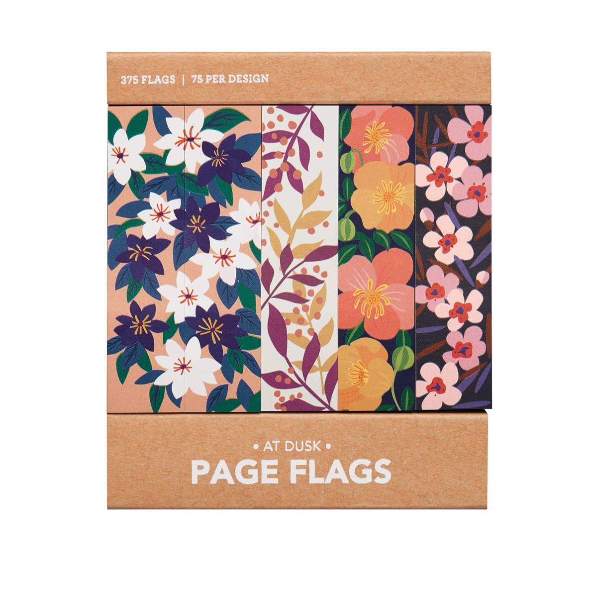 Stationary: At Dusk Floral Page Flags-1 Pack
