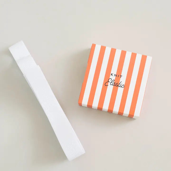 Web Only Sewing Supplies: Matchy Matchy 3/4th Inch Knit White Elastic- 2.5 yard precut- 1 pack