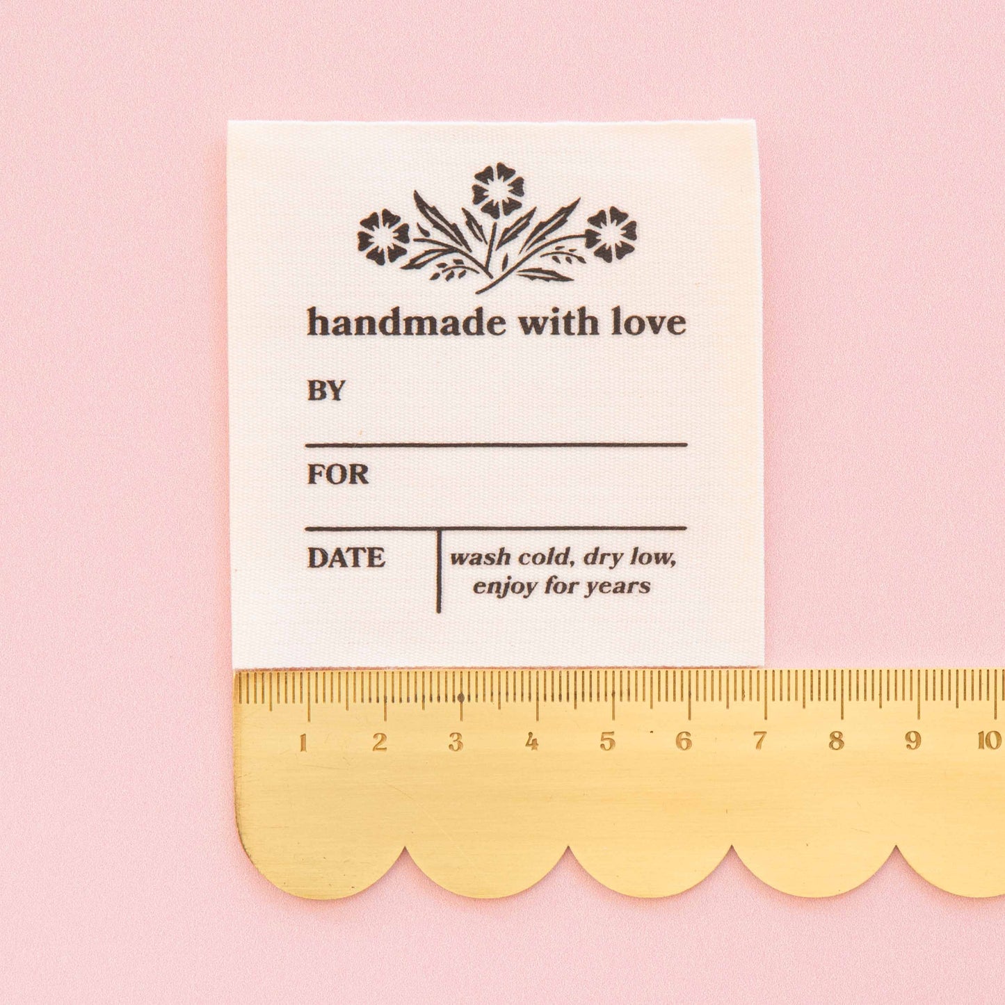 Notions: Sarah Hearts Vintage Handmade with Love Organic Cotton Write-in Labels-1 pack