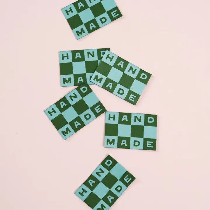 Sewing Labels: Handmade Checkerboard Garment Labels: by Matchy Matchy Sewing Club Set of 6-1 Pack