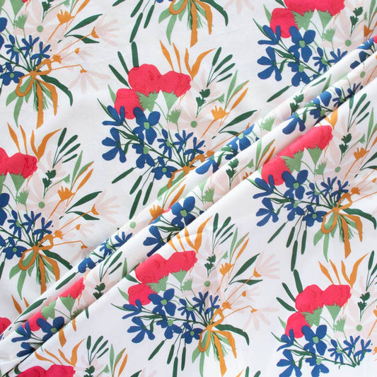 End of  Bolt: 3 yards of Organic Premium Cotton Bouquet Meadow Shirting Poplin 115gsm by Birch Fabrics- remnant
