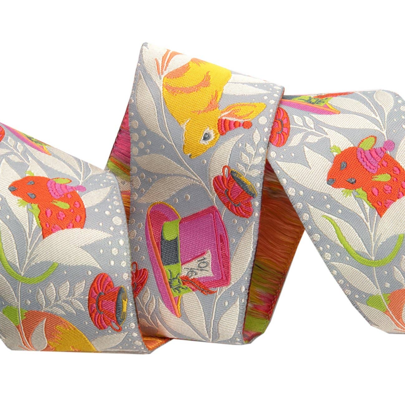 Ribbon: Madhatter Pink-2"-Tula Pink Curiouser- by the yard