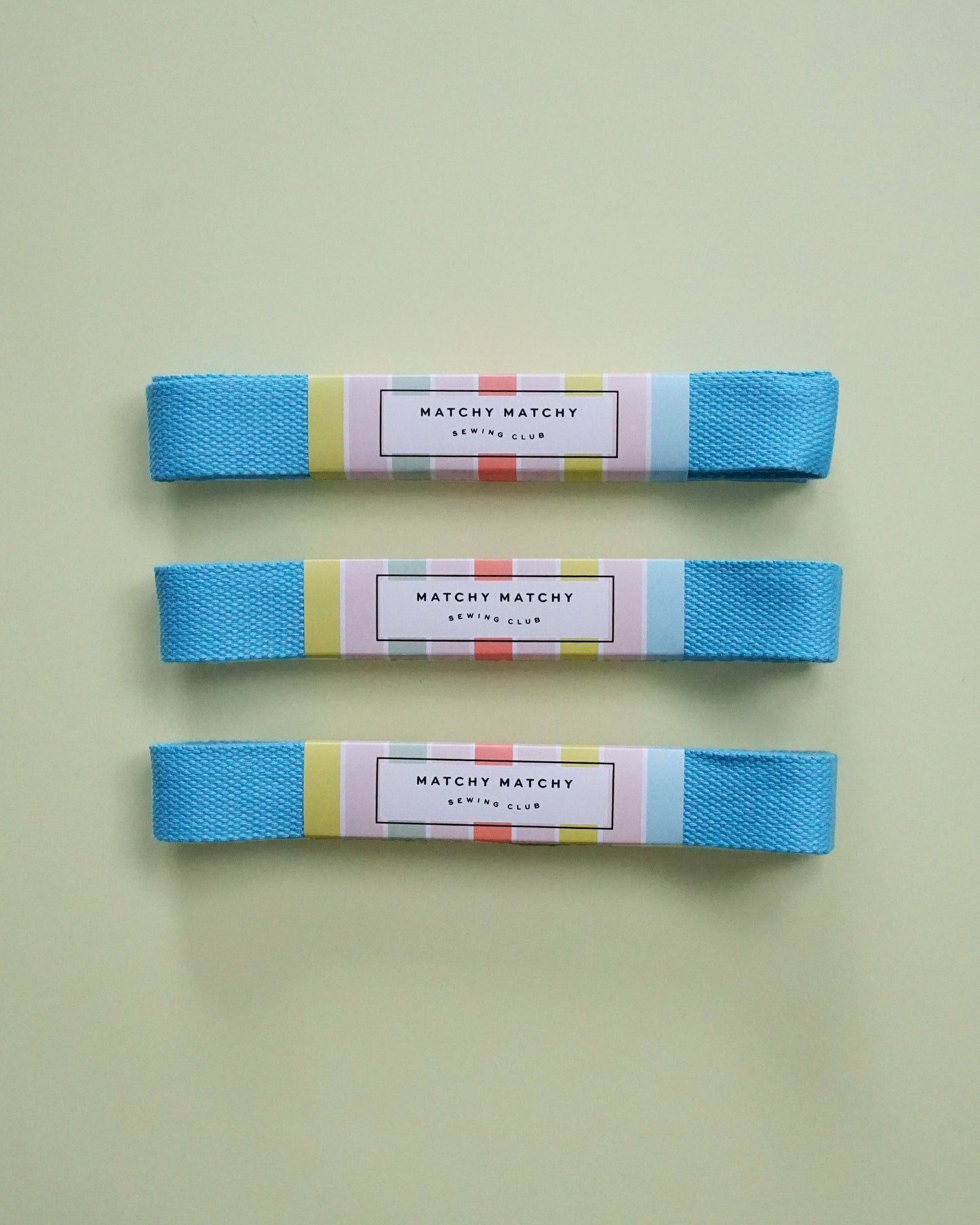 Sewing Notion: Matchy Matchy Sewing Club Turquoise Webbing 1.25" : 3 yards-1 pack
