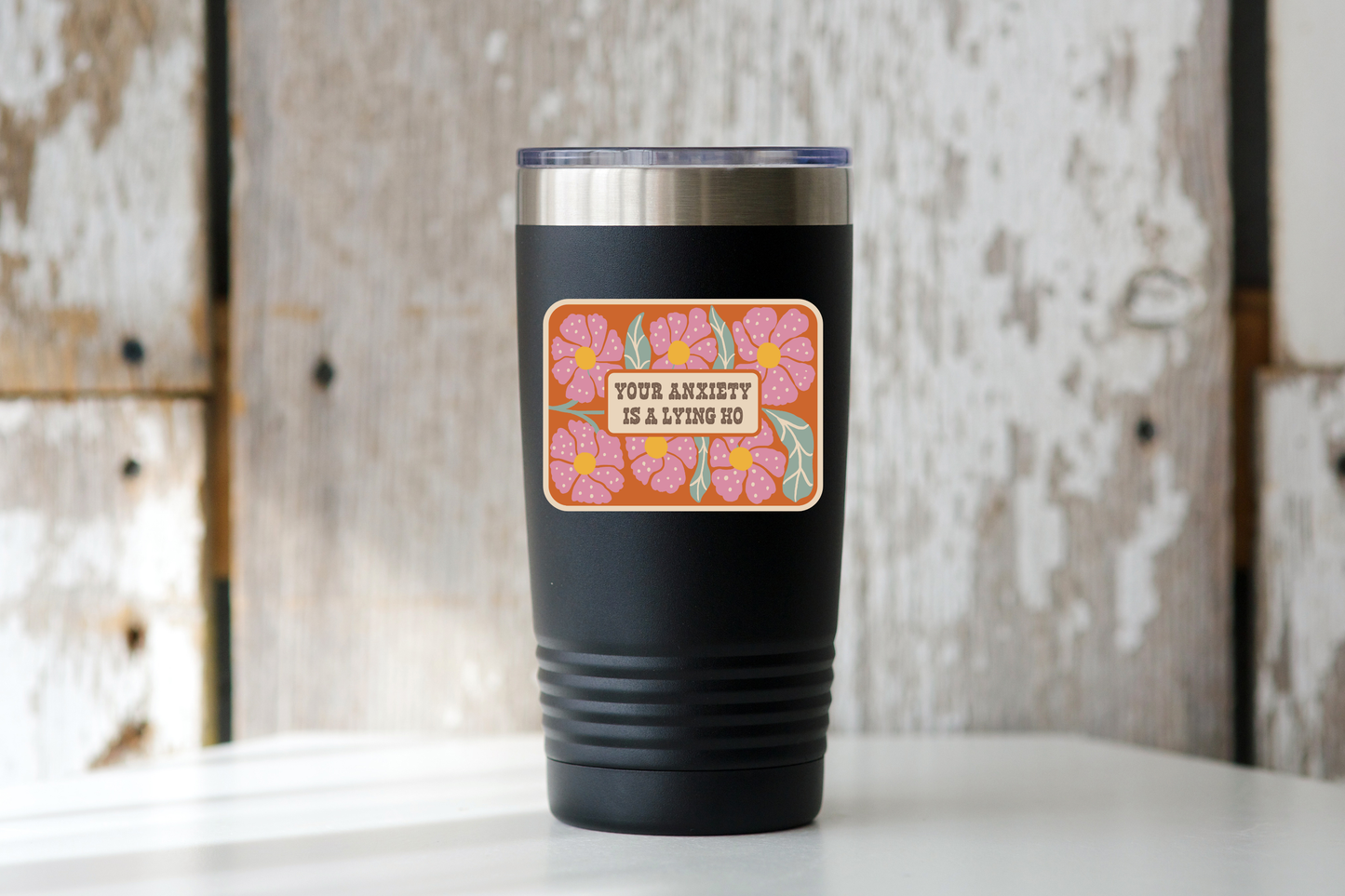 Stickers and Stationary: Your Anxiety is a Lying Ho Flower Sticker