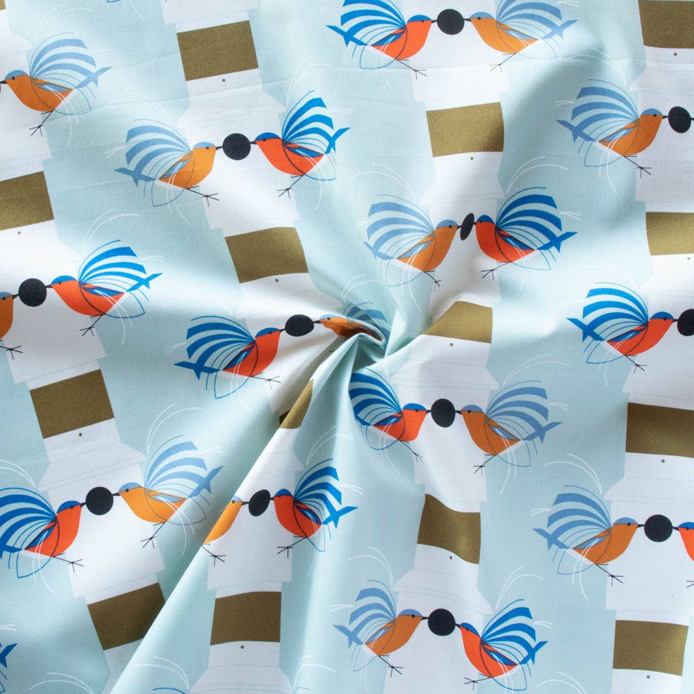 Organic Premium Homecoming Poplin 115GSM Charley Harper for Birch Fabrics- by the half yard