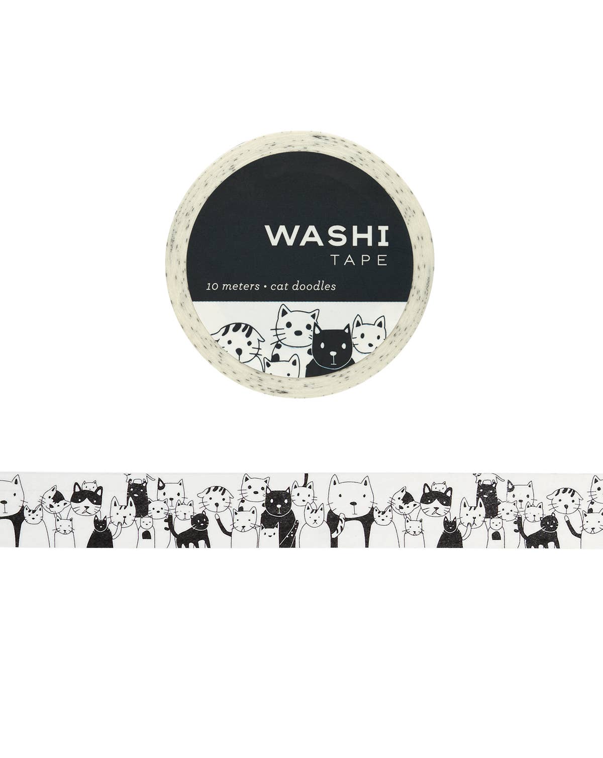 Stickers & Stationary: Cat Doodles Washi Tape-10 meters/15mm per roll