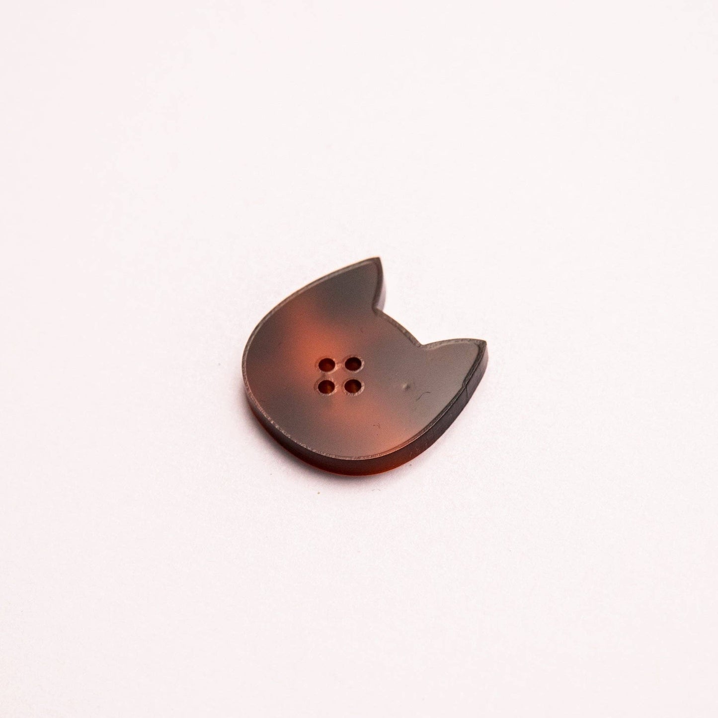 Sewing Supplies: Handmade Tortoise Hue 1 inch Cat Buttons- Set of 6: 1 Pack