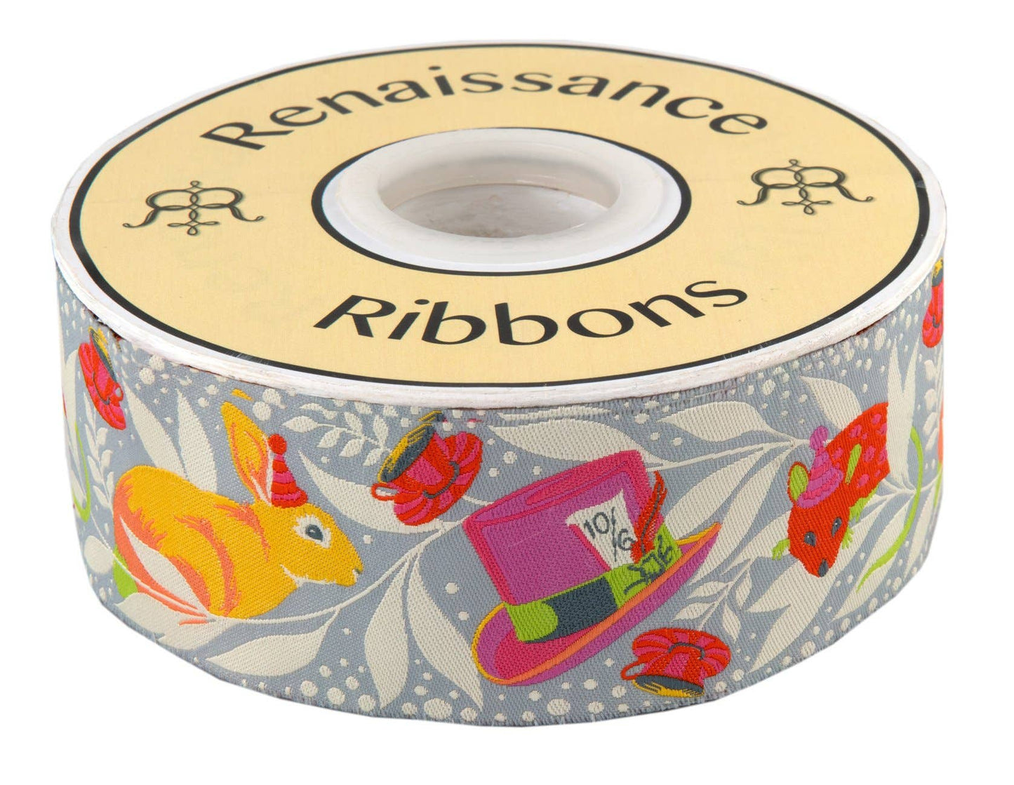 Ribbon: Madhatter Pink-2"-Tula Pink Curiouser- by the yard