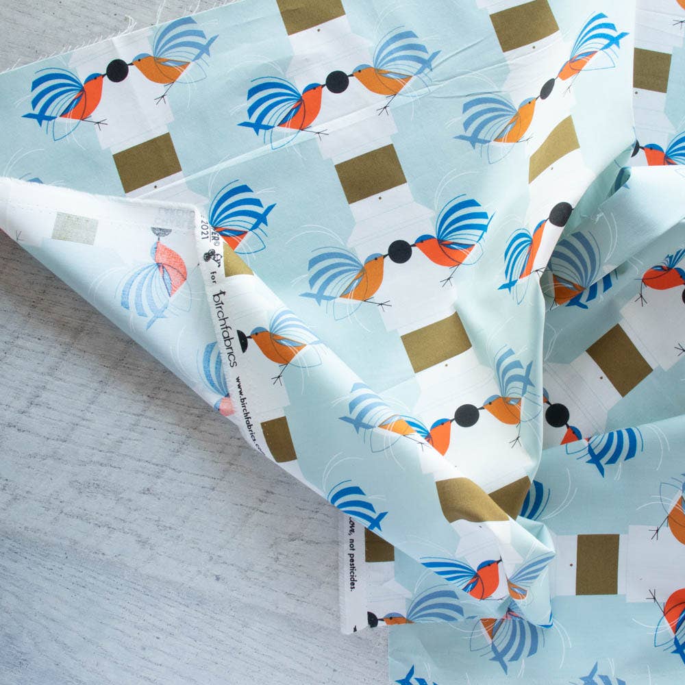 Organic Premium Homecoming Poplin 115GSM Charley Harper for Birch Fabrics- by the half yard