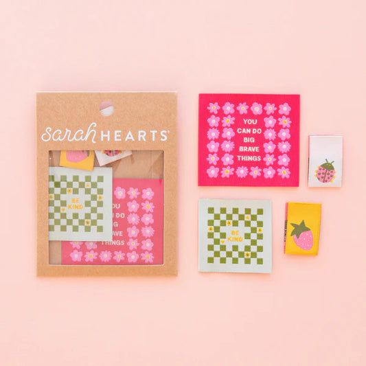 Notions: Sarah Hearts Woven- Joyful June Multipack- 1 Pack