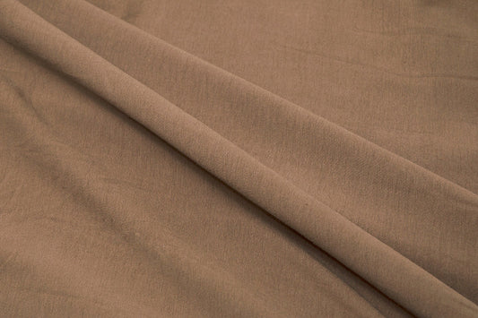 End of Bolt: 2-3/4th yards of LA FINCH Cotton Spandex Solid Mocha Jersey 10 oz Knit-remnant