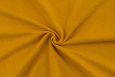 End of BOlt: 4.5 yards of Double Brushed Poly Mustard Yellow Knit Solid-remnant