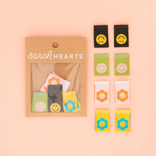 Notion: Sarah Hearts Woven Labels  Smiley Multipack Woven Labels  - 1 pack