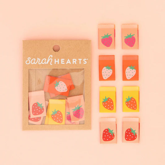 Notion: Sarah Hearts Labels Strawberries Multipack - Sewing Woven Clothing Label Tags-1 pack