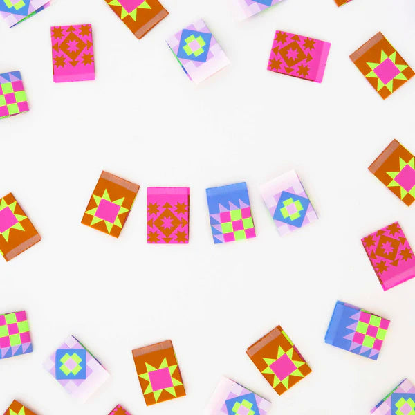 Notions: Sarah Hearts Woven Then Came June Quilt Block Labels - 1 Pack