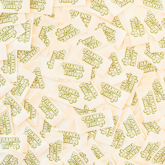 Notions: Sarah Hearts Organic Woven Labels "Thanks, It's Vintage"