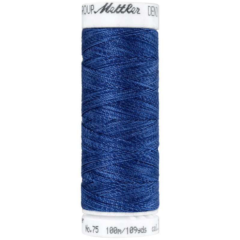 Jean Sewing Notion: Mettler Denim Doc Thread #3623 Navy Blue Cotton Covered Polyester 40wt-109 yards- Sold by the Spool