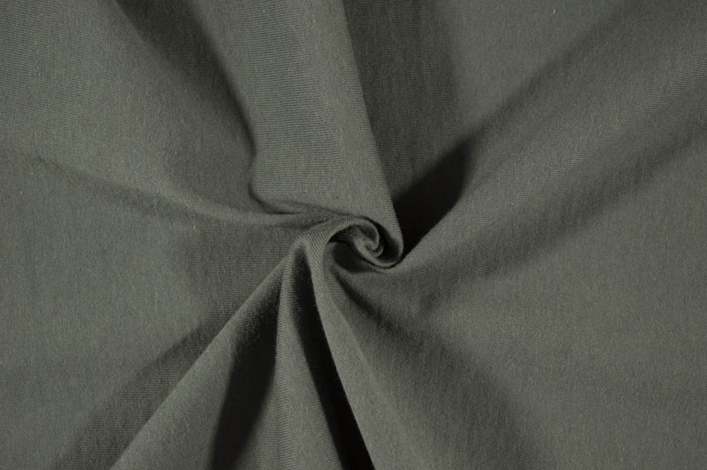 End of Bolt : 3-1/4th yards of 100% Cotton Jersey Charcoal Gray T-Shirt Made in the USA Knit Solid 7.5 oz- remnant