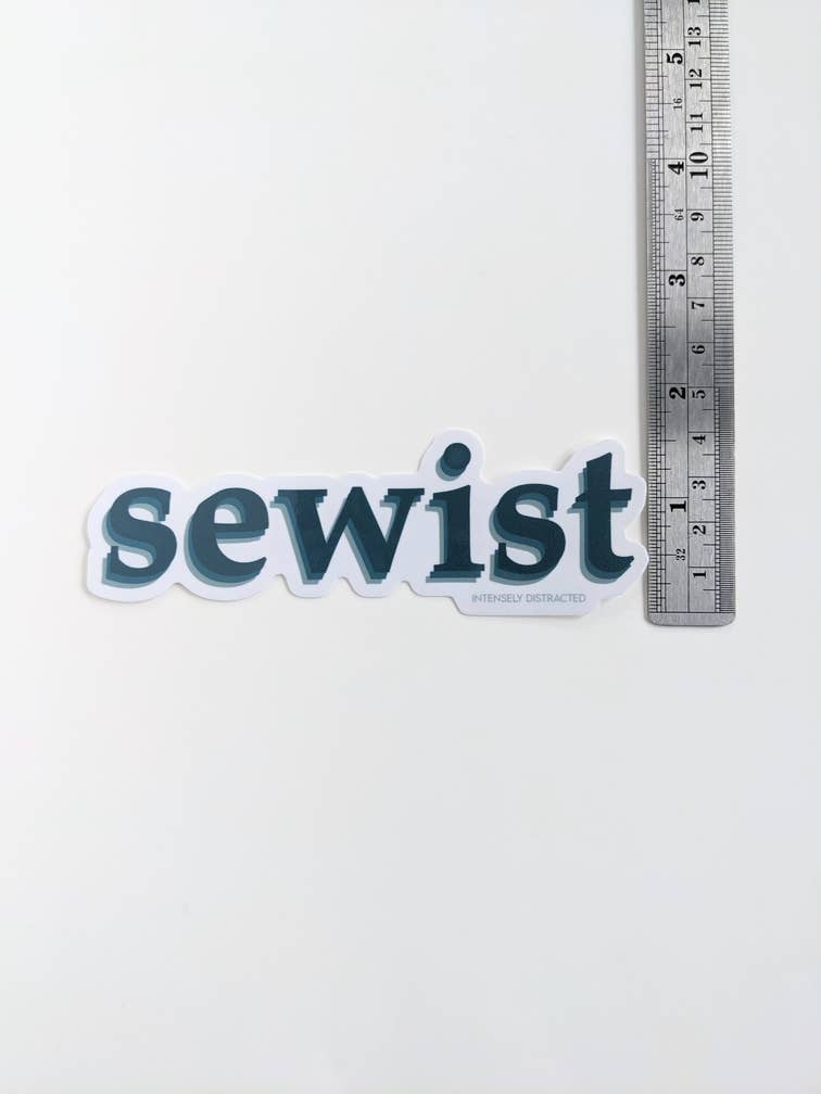 Stickers and Stationery: Sewist | Vinyl Sticker (5”x1inch 5/8th)