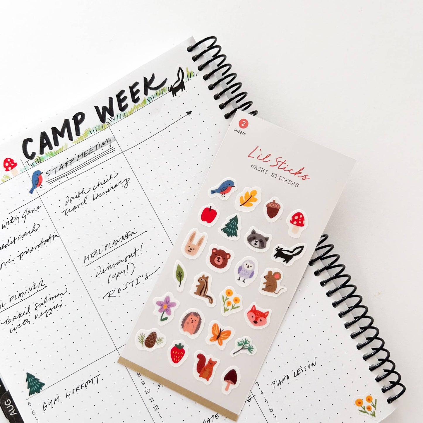 Stickers & Stationary: Forest Fun L’il Sticks Washi Stickers-2 Sheets