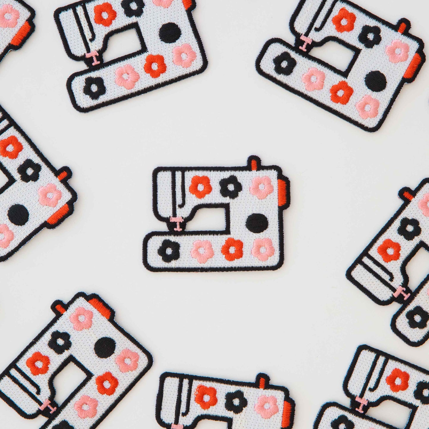 Notions: Sarah Hearts Daisy Sewing Machine Iron-On Patch(5.2cmX4.4cm) 1pack