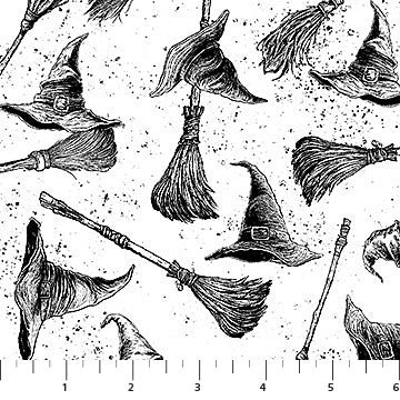 Northcott Fabrics: Good Together by Patrick Lose Wicked White Defiance Quilting Cotton Woven- by the half yard