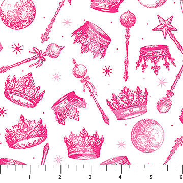 Northcott Fabrics: Good Together by Patrick Lose Wicked Enchantment White Quilting Cotton Woven- by the half yard