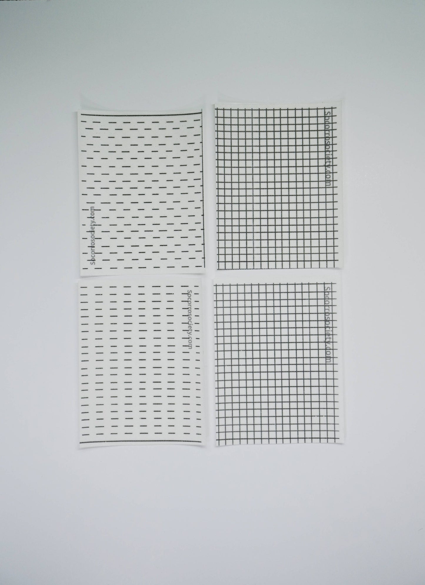 Sashiko and Visible Mending Supplies:  Stick and Stitch Patterns- Starter Pack:( 4 transfer sheets)