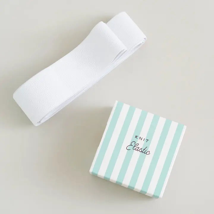 Web Only Sewing Supplies: Matchy Matchy 1.5 Inch Knit White Elastic- 2.5 yard precut- 1 pack