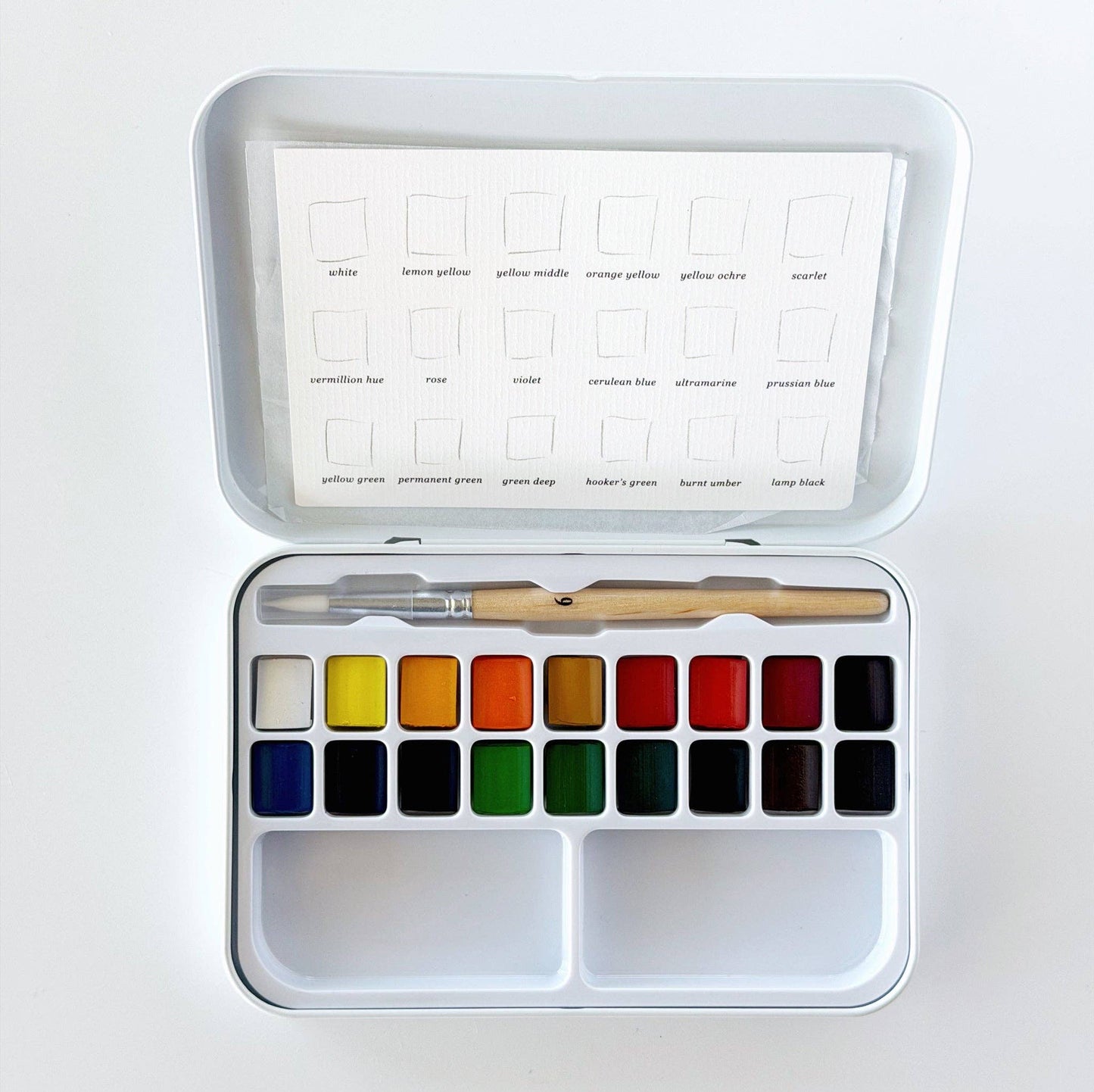 Emily Lex Studio: Watercolor paint set 18 colors with brush-1 Color Box ( Includes size 6 Brush)